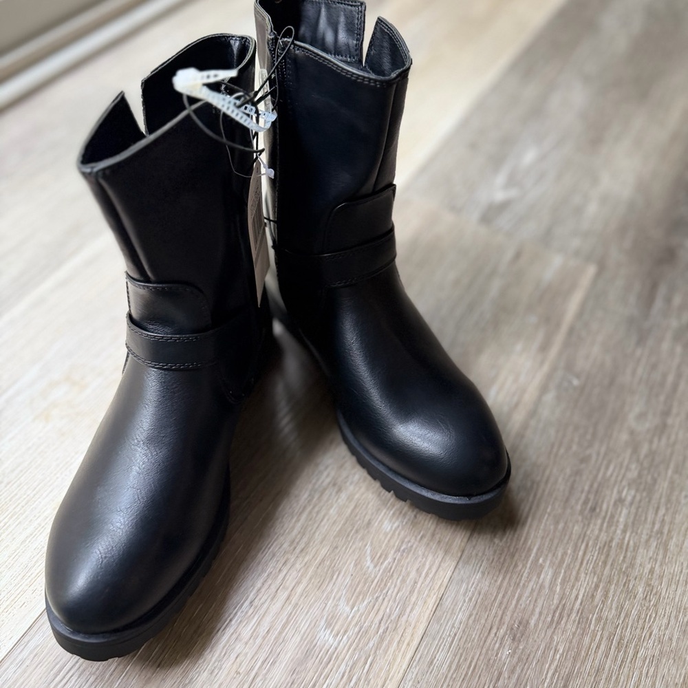 Nautica Black Leather Boots